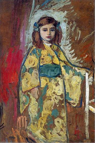 Henri Lebasque Prints Nono in a Japanese Robe oil painting image